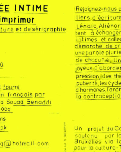 TRAVERSÉE INTIME | Collectif Sanguin